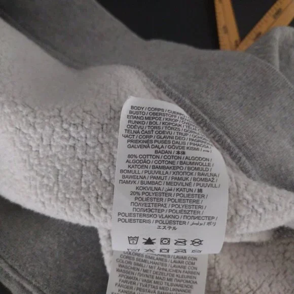 Hurley fleece‎ lined gray women's sweatshirt tropical logo long sleeve Sz L - Picture 7 of 9